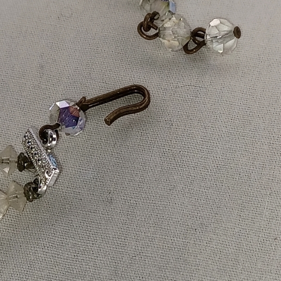 Vintage white crystal choker - Picture 5 of 7